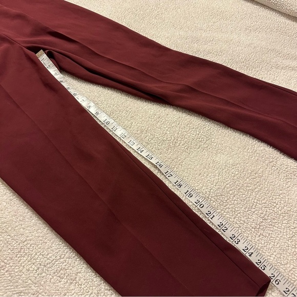 Topshop Plunge V Neck Maroon Jumpsuit Halter Sleeveless Straight Leg - Picture 8 of 11